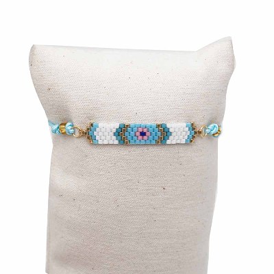 Glass Seed Braided Bead Bracelet BJEW-A121-52-1