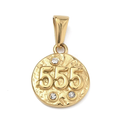 Textured 304 Stainless Steel Pendants STAS-A140-02G-5-1