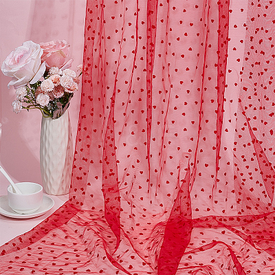 Nylon Lace Fabric DIY-CY0002-90B-1