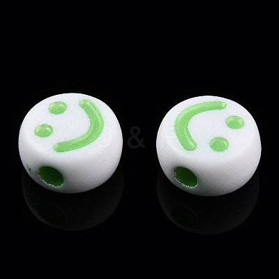 Opaque Craft Acrylic Beads X-MACR-S369-003B-01-1