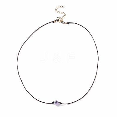 5Pcs 5 Color Lampwork Evil Eye Round Beaded Pendant Necklaces Set with Waxed Polyester Cord for Women NJEW-JN04024-1