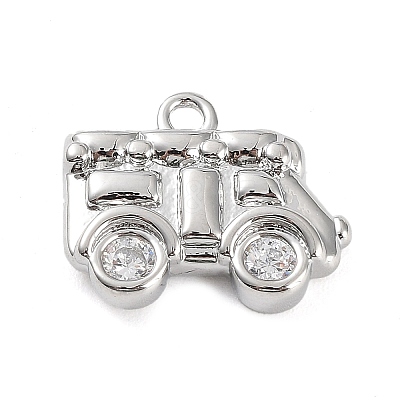 Brass Micro Pave Cubic Zirconia Pendants LS-KK-K276-05P-1