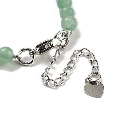 Natural Green Aventurine Round & Synthetic Non-magnetic Hematite & White Shell Beaded Bracelets for Women BJEW-K251-02H-1