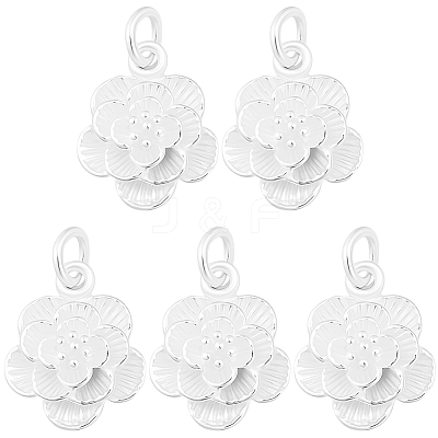 5Pcs 925 Sterling Silver Pendants STER-BBC0009-58-1
