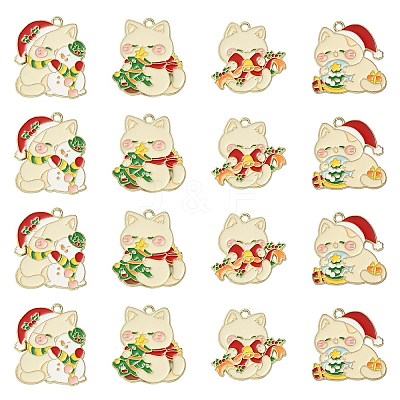 20Pcs 4 Styles Alloy Enamel Pendants ENAM-CJ0004-94-1