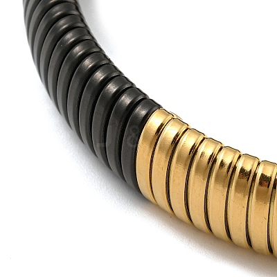 304 Stainless Steel Flat Snake Chain Bracelet BJEW-B076-01BG-1