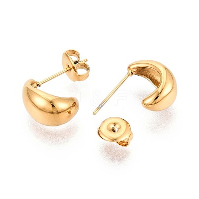 304 Stainless Steel Stud Earrings EJEW-T047-08G-1