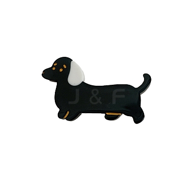 Dog Cellulose Acetate(Resin) Alligator Hair Clips PW-WG0720E-04-1