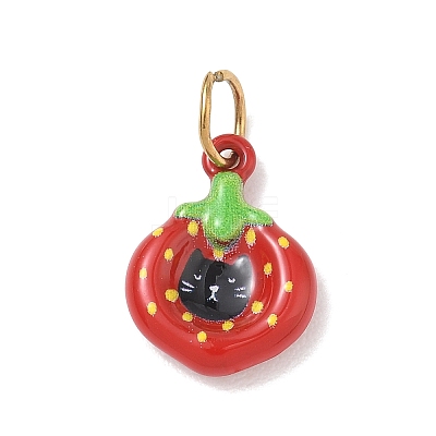 304 Stainless Steel Enamel Pendants SA-CBA5B21-03G-1
