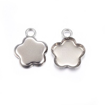 Tarnish Resistant 304 Stainless Steel Pendant Cabochon Settings LS-STAS-P210-04P-1