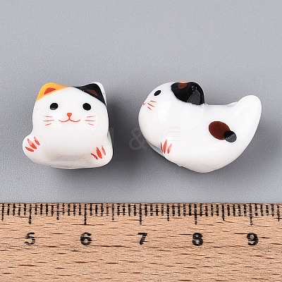 Handmade Porcelain Printed Beads PORC-T133-05-1