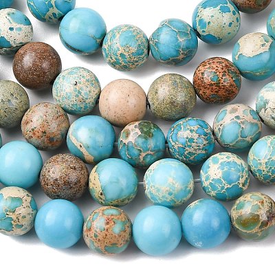 Natural Imperial Jasper Beads Strands G-A175B-8mm-03A-1