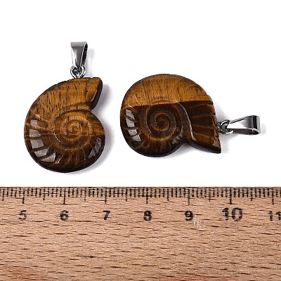 Natural Tiger Eye Pendants G-Q601-45C-1