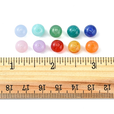 200Pcs 10 Colors Imitation Gemstone Acrylic Beads OACR-FS0001-19-1