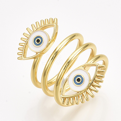 Brass Cuff Rings RJEW-S044-055-1