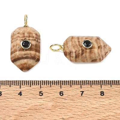 Natural Picture Jasper Pendants KK-CBAF9BC-20G-05-1