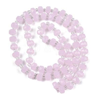 Imitation Jade Glass Beads Strands GLAA-P076-01B-01-1