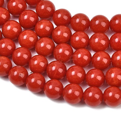 Natural Dyed White Jade Beads Strands GG-CBAEB22-B01-10mm-06-1
