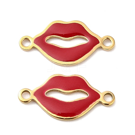 304 Stainless Steel Enamel Connector Charms STAS-H479-02G-05-1