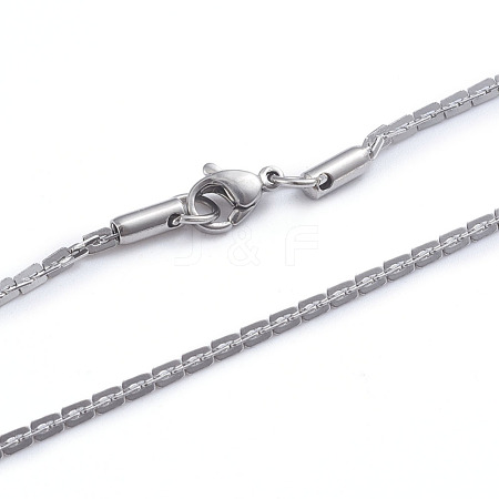 Non-Tarnish 304 Stainless Steel Boston Link Chain Necklaces NJEW-L173-003-P-1