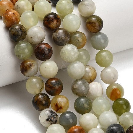 Natural Butter Jade Beads Strands G-C289-B03-10mm-1