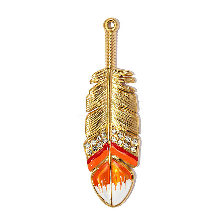 304 Stainless Steel with Enamel Big Pendants SA-OY002-26G-02-1