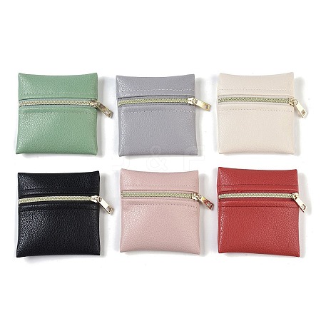 Imitation Leather Jewelry Storage Zipper Bags ABAG-G016-01A-1