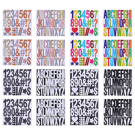 16 Sheets 8 Styles PVC Self-Adhesive Stickers DIY-AR0005-32-1