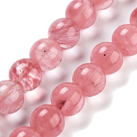 Cherry Quartz Glass Beads Strands G-B077-A06-02-1