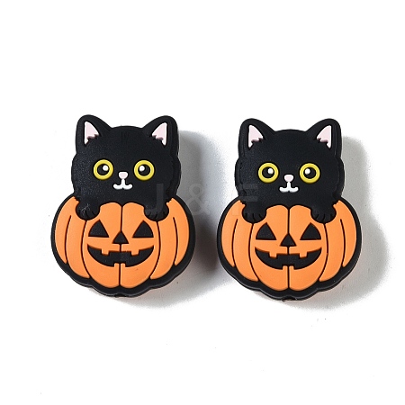 Halloween Theme Silicone Focal Beads SIL-M005-04A-1
