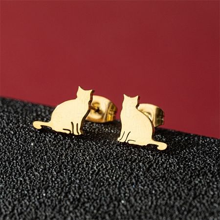 Stainless Steel Stud Earrings PW-WG88127-33-1