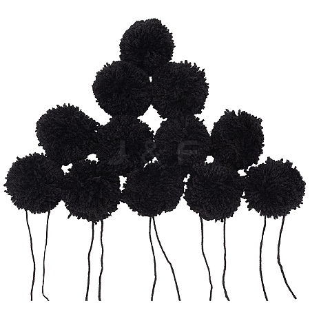12Pcs DIY Craft Polyester Pom Pom Ball AJEW-CY0002-95A-1