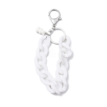 Acrylic Curb Chain Keychain KEYC-JKC00632-02-1