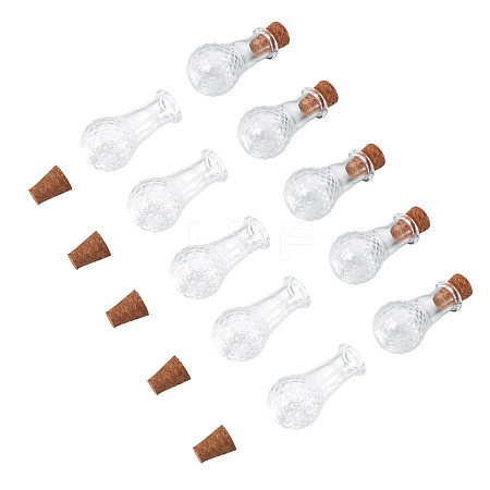 10Pcs Clear Glass Wishing Bottles AJEW-TA0002-85A-1
