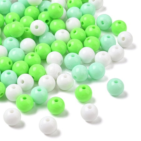 100pcs 3 Colors Opaque Acrylic Beads MACR-YW0004-01C-02-1