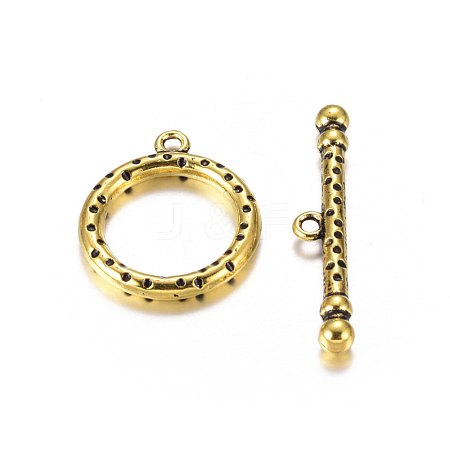 Tibetan Style Alloy Toggle Clasps X-GLF1408Y-NF-1