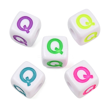 Opaque Acrylic Enamel European Beads AC-ACBA1794-04Q-1