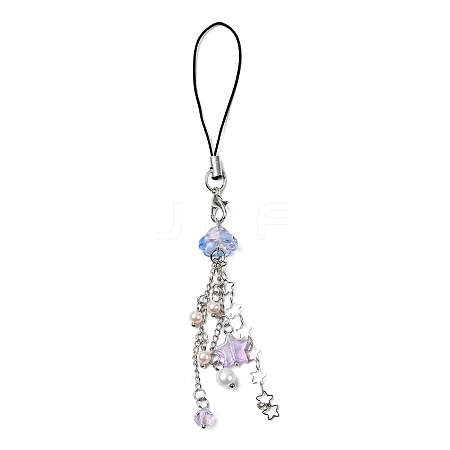 Glass & Acrylic Mobile Straps HJEW-SW00079-09-1
