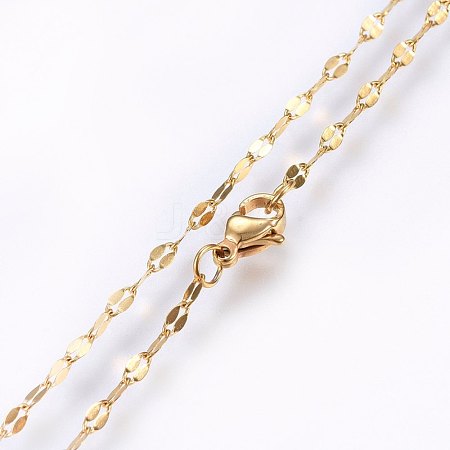 304 Stainless Steel Chain Necklaces MAK-L015-27B-1