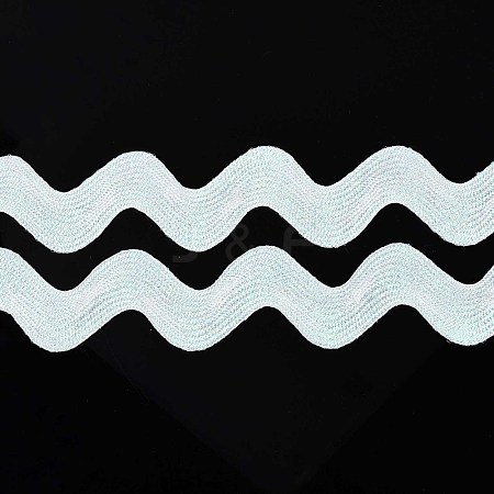 10 Yard Metallic Polyester Wavy Fringe Trim Ribbon SRIB-GF0001-38U-1