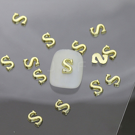 Alloy 26 Letter Shapes Nail Art Decoration MRMJ-WH0114-001-19-1