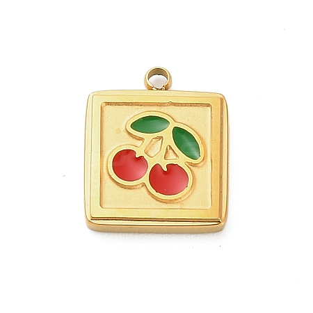 304 Stainless Steel Enamel Charms LS-STAS-F331-01B-G-1