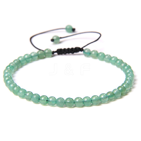 Adjustable Women's Green Aventurine Beaded Bracelet LS-CN3407-5-1