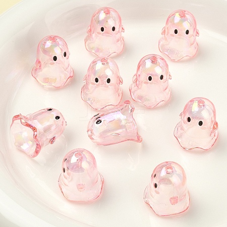 10Pcs Transparent Acrylic Bead Caps TACR-YW0003-23G-1