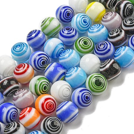 Handmade Lampwork Beads Strands LAMP-H001-02-1