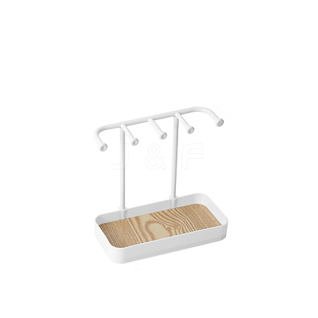 PP Necklace Display Stands with Wooden Tray PW-WG356B9-01-1