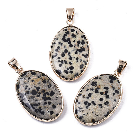 Natural Dalmatian Jasper Pendants G-N326-31E-1