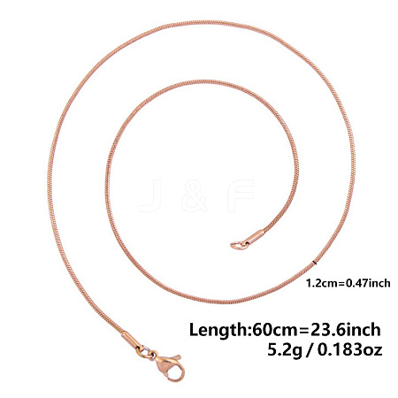 1.2MM Unisex 304 Stainless Steel Snake Chains Necklaces YO4082-13-1