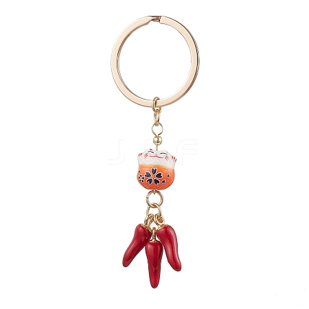 Porcelain & Alloy Enamel Keychain KEYC-JKC01156-06-1