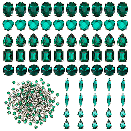 Olycraft 270Pcs 8 Style Gradient Color Sew on Rhinestone DIY-OC0010-34-1